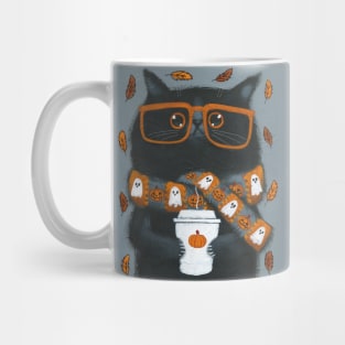 Autumn Pumpkin Spice Kitty Mug